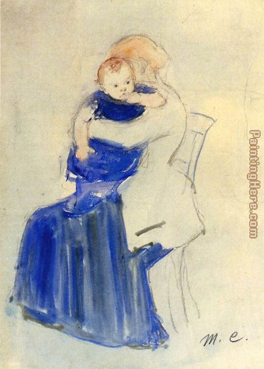Mother And Child 5 painting - Mary Cassatt Mother And Child 5 art painting